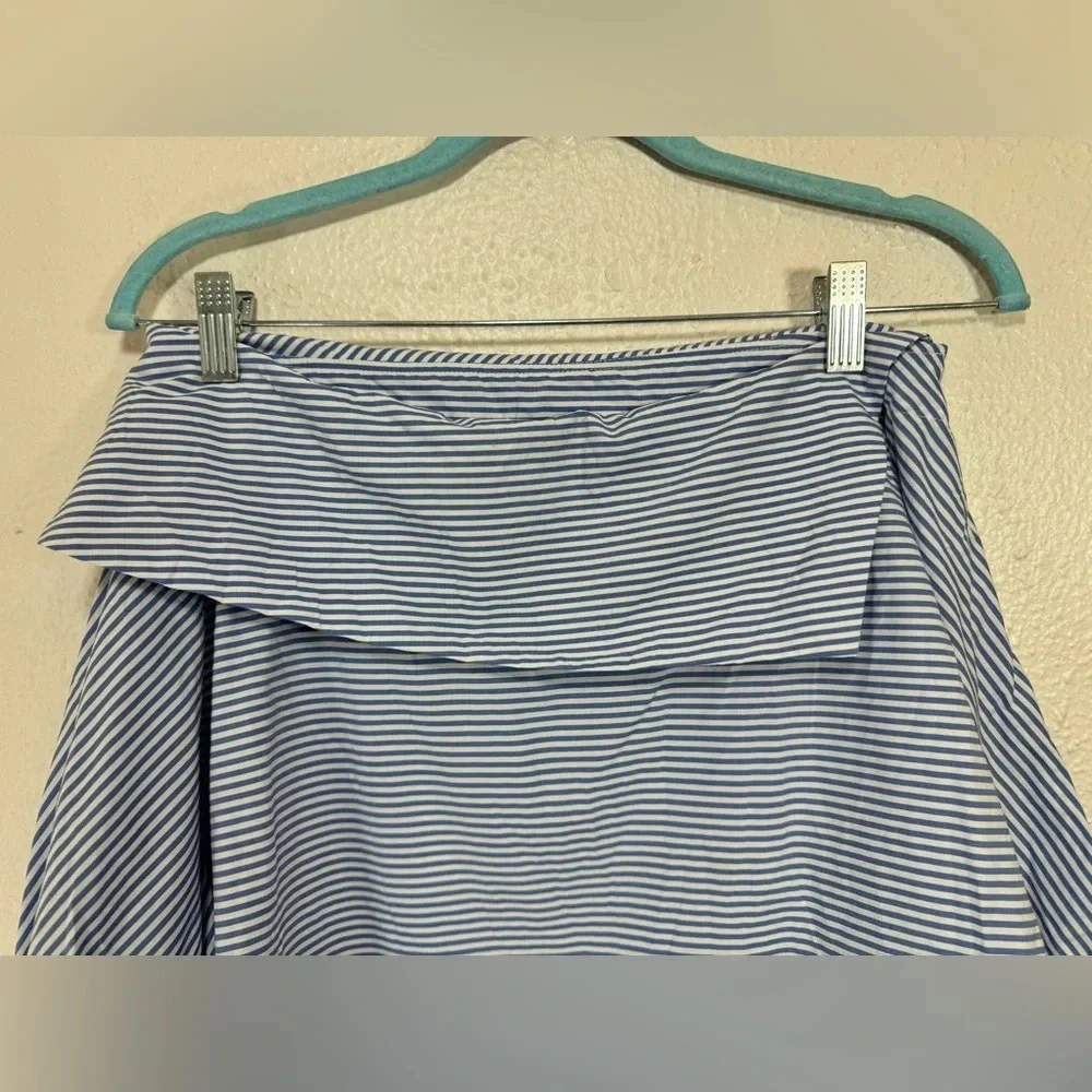 Finley Skipper Striped Nautical Poplin Top Women’s Medium - Picture 3 of 11